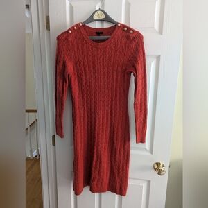 Talbot's Rust Cable Knit Dress